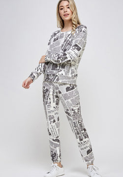 Newspaper Joggers - SLAYVE to style (4516868849711)
