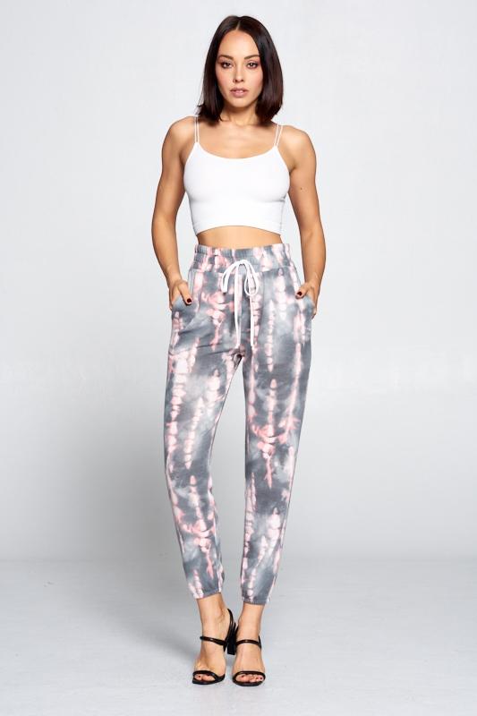 Shades of Grey Tie Dye Joggers - SLAYVE to style (4534188310575)