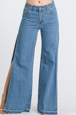 Side Slit Jeans - SLAYVE to style (4445412294703)